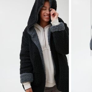 BDG Carmella Reversible Hooded Teddy Jacket
